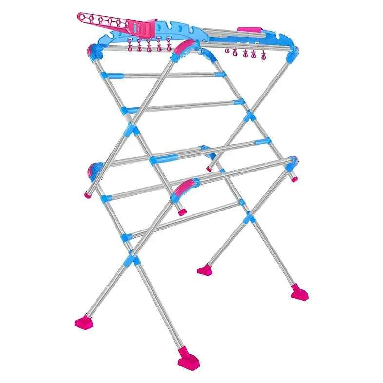 TNT Global SS Clothes Drying Stand with Foldable Multi-Layer Drying Rods