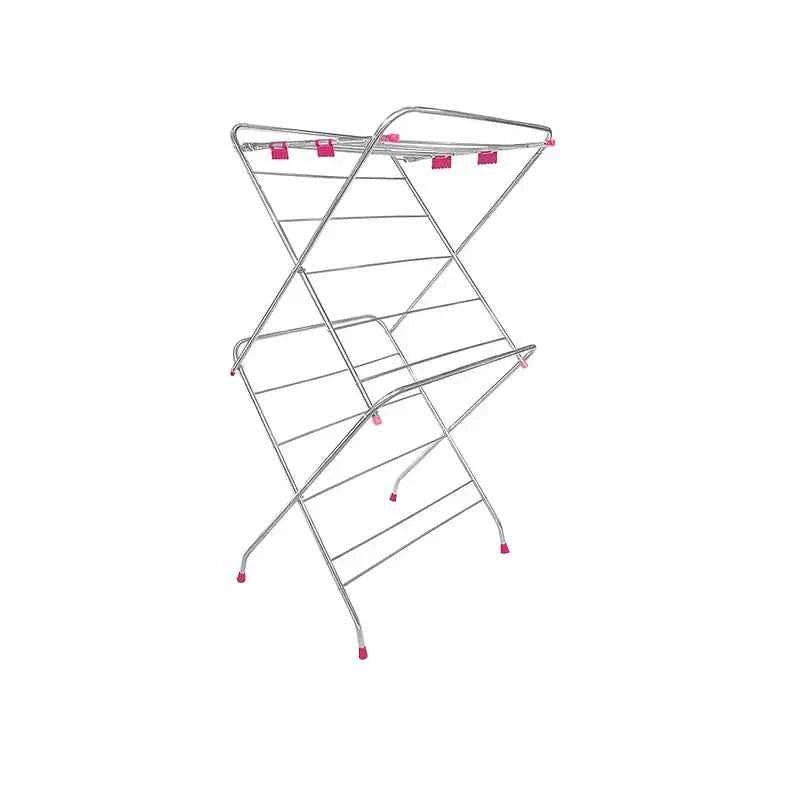 Steel Foldable Clothes Drying Stand for Home | 9, 12, 15 Rod with Optional Wheels
