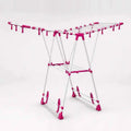 TNT Tall Gullwing Clothes Drying Rack | White & Pink