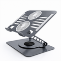 TNT Ergonomic 360° Rotating Metal Laptop Stand with Dual Cooling Fans