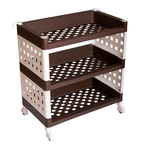 Lexi Plastic Storage Rack With Wheels (3 to 6 Shelf)