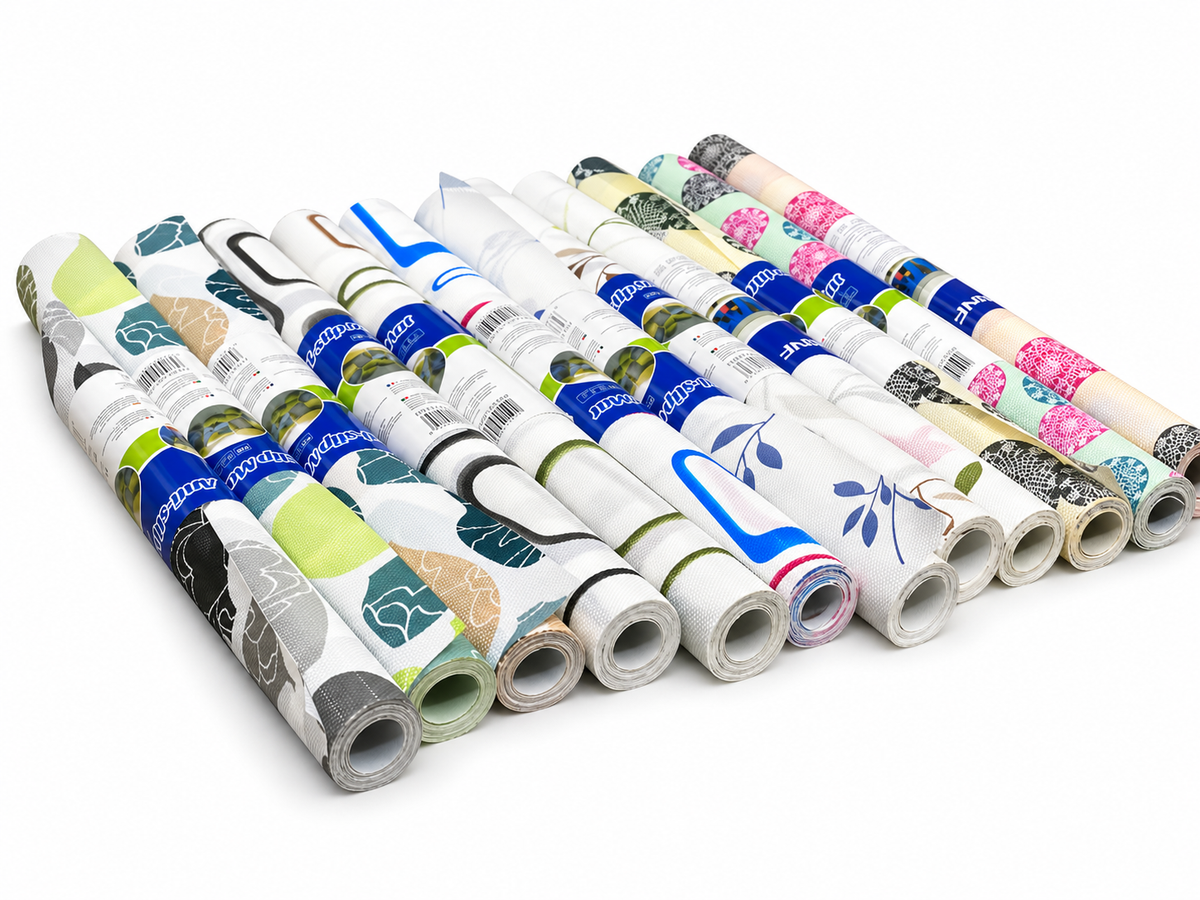 Printed Anti-Slip Kitchen Drawer & Shelf Liner Roll (Multicolor Prints, 45cm × 150cm)