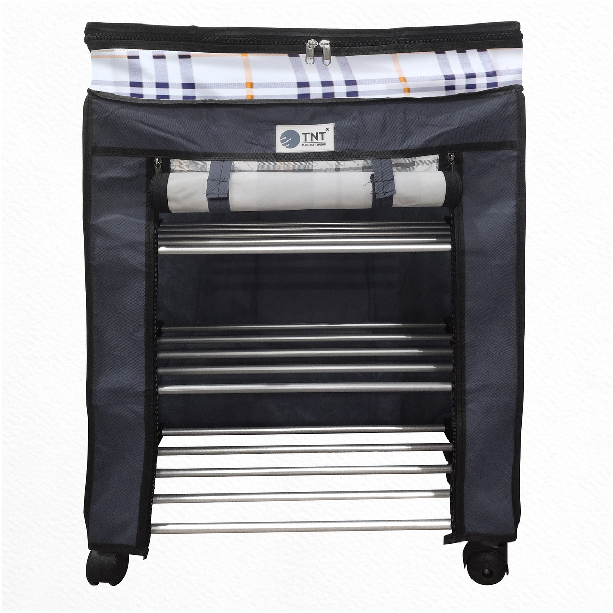 Dustproof Shoe Rack with Wheels - Portable Multi-Tier Organizer (3, 4, 5, 6 Shelves)