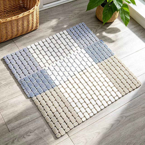 Colorblock Bathroom Mats (anti-slip)