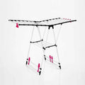 foldable clothes drying stand open front view