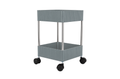 Oliver Modern Fluted Plastic Storage Organizer Trolley Cart with Stainless Steel Rods – Gray (2 to 4 Shelf)