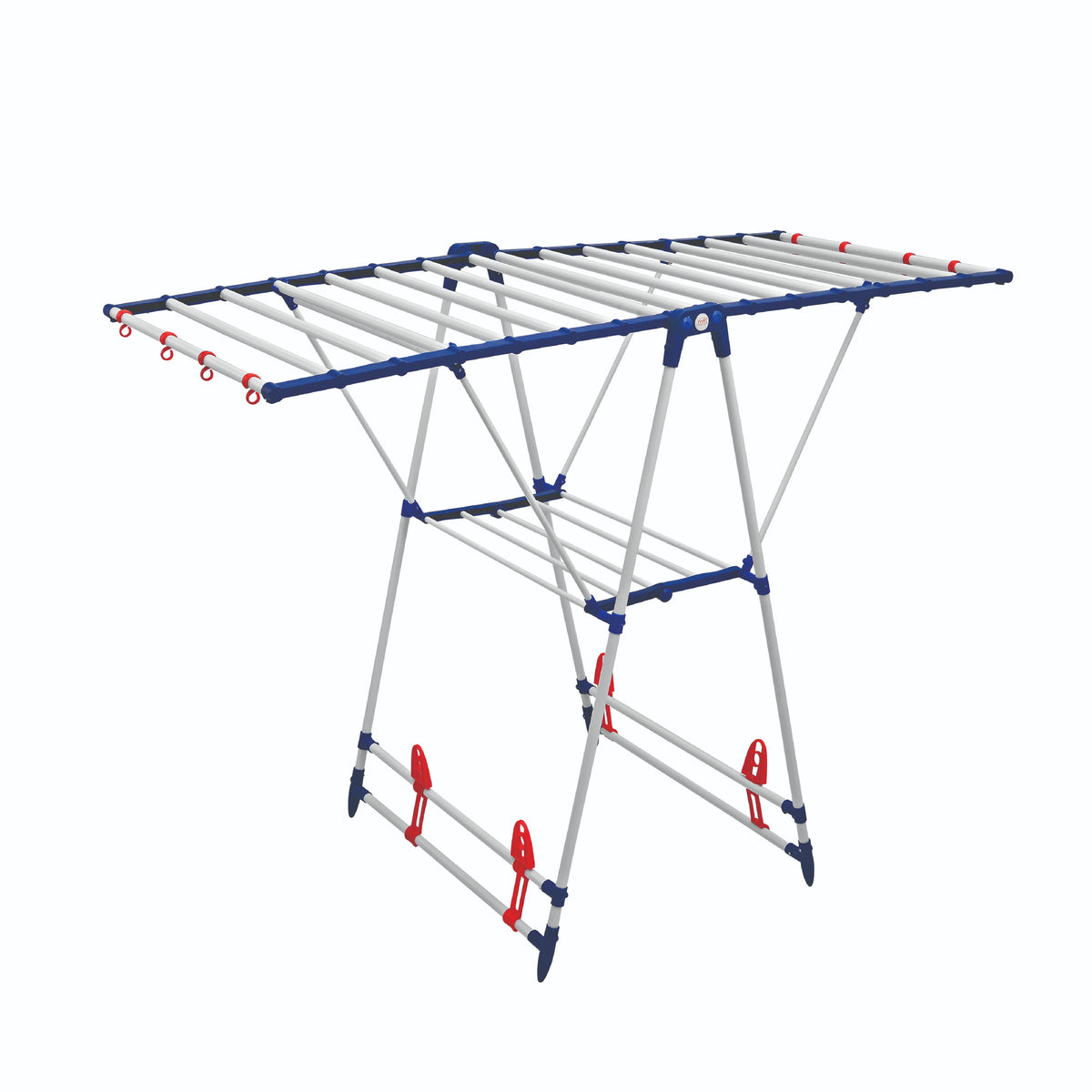 Wide Winged Clothes Drying Rack – Extra-Large Multi-Bar Laundry Stand with Clips
