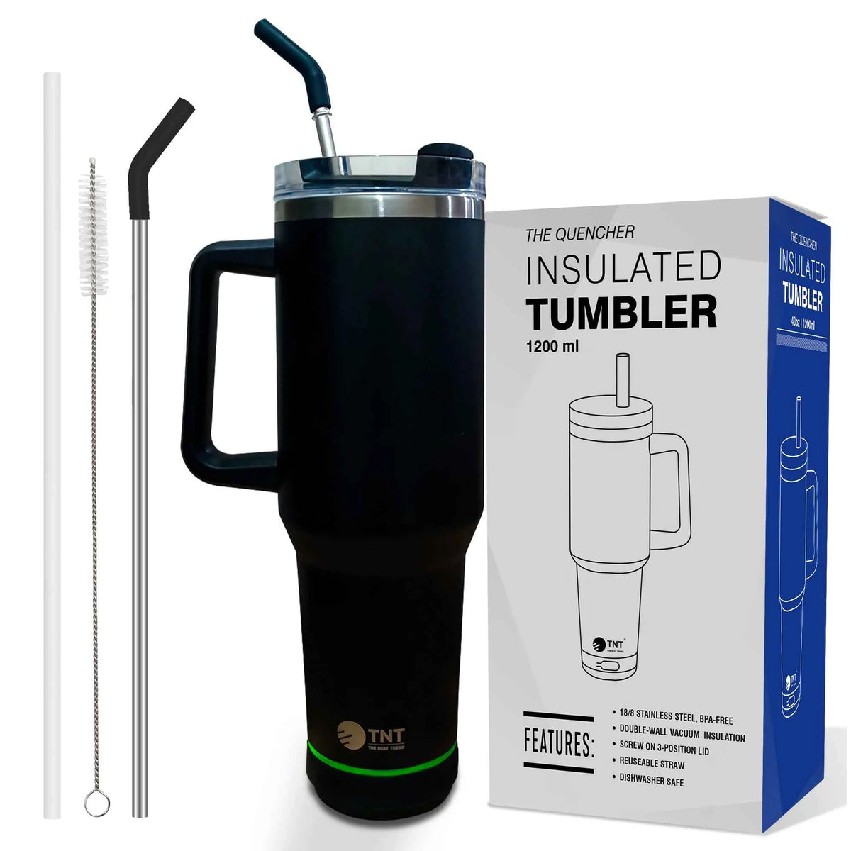 TNT The Quencher Pro 1200ml Insulated Tumbler with Built-In Bluetooth Speaker