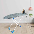 Delux Heavy-Duty Folding Board with Geometric Cotton Cover & Iron Rest (18 Inch Width)